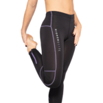 Collant de running femme 1-4 zip léger et respirant Higher State Noir Violet (3)