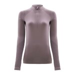 Tee-shirt à manches longues de sport 1-4 zip respirant et proche du corps femme Higher State Violet lila (2)