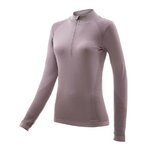 Tee-shirt à manches longues de sport 1-4 zip respirant et proche du corps femme Higher State Violet lila (1)