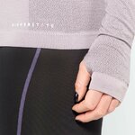 Tee-shirt à manches longues de sport 1-4 zip respirant et proche du corps femme Higher State Violet lila (6)