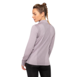 Tee-shirt à manches longues de sport 1-4 zip respirant et proche du corps femme Higher State Violet lila (2)