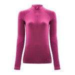 Tee-shirt à manches longues de sport 1-4 zip respirant et proche du corps femme Higher State Rose (2)