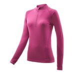 Tee-shirt à manches longues de sport 1-4 zip respirant et proche du corps femme Higher State Rose (1)