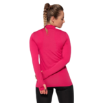 Tee-shirt à manches longues de sport 1-4 zip respirant et proche du corps femme Higher State Rose (2)