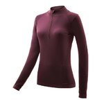 Tee-shirt à manches longues de sport 1-4 zip respirant et proche du corps femme Higher State Violet mûre (1)