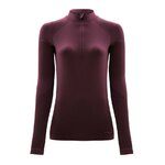 Tee-shirt à manches longues de sport 1-4 zip respirant et proche du corps femme Higher State Violet mûre (2)