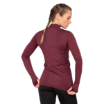 Tee-shirt à manches longues de sport 1-4 zip respirant et proche du corps femme Higher State Violet mûre (2)