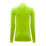 Tee-shirt à manches longues de sport 1-4 zip respirant et proche du corps femme Higher State Jaune fluo (3)