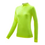 Tee-shirt à manches longues de sport 1-4 zip respirant et proche du corps femme Higher State Jaune fluo (1)