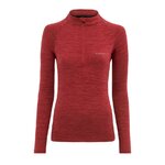 Tee-shirt à manches longues de sport 1-4 zip respirant femme Higher State rouge (2)