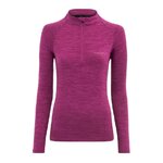 Tee-shirt à manches longues de sport 1-4 zip respirant femme Higher State Violet Sangria (2)