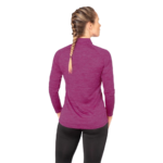 Tee-shirt à manches longues de sport 1-4 zip respirant femme Higher State Violet Sangria (2)