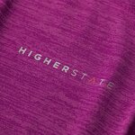 Tee-shirt à manches longues de sport 1-4 zip respirant femme Higher State Violet Sangria (4)