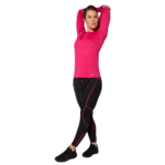 Tee-shirt de sport à manches longues léger et respirant femme Higher State Rose (1)