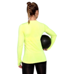 Tee-shirt de sport à manches longues léger et respirant femme Higher State Jaune fluo (1)