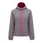 Doudoune à capuche de sport isolante zippée femme Higher State Gris Rose (2)