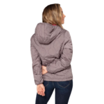 Doudoune à capuche de sport isolante zippée femme Higher State Gris Rose (2)