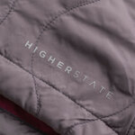 Doudoune à capuche de sport isolante zippée femme Higher State Gris Rose (5)