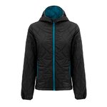 Doudoune à capuche de sport isolante zippée femme Higher State Noir Bleu (2)