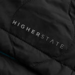 Doudoune à capuche de sport isolante zippée femme Higher State Noir Bleu (5)