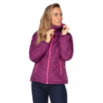Doudoune à capuche de sport isolante zippée femme Higher State Violet Rose (1)