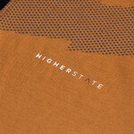 Tee-shirt de sport à manches longues 1-4 zip respirant homme Higher State Orange Moutarde (6)