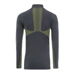 Tee-shirt de sport à manches longues 1-4 zip respirant homme Higher State Gris vert (4)