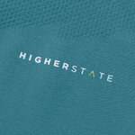 Tee-shirt de sport à manches longues 1-4 zip respirant homme Higher State Bleu Cyan (5)