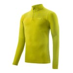 Tee-shirt de sport à manches longues 1-4 zip respirant homme Higher State Lime (1)
