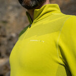 Tee-shirt de sport à manches longues 1-4 zip respirant homme Higher State Lime (5)