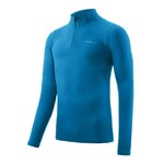 Tee-shirt de sport à manches longues 1-4 zip respirant homme Higher State Bleu (1)