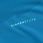Tee-shirt de sport à manches longues 1-4 zip respirant homme Higher State Bleu (4)