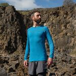 Tee-shirt de sport à manches longues léger et respirant homme Higher State Bleu vif (2)
