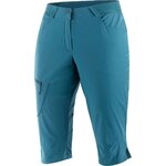 Bermuda de randonnée femme Salomon WAYFARER CAPRI W Bleu pétrol