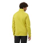Veste de sport déperlante, polaire et respirante homme Salomon SNTIAL MIDWARM FZ M  Citronnelle Soufre 4