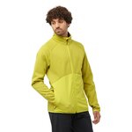 Veste de sport déperlante, polaire et respirante homme Salomon SNTIAL MIDWARM FZ M  Citronnelle Soufre 3