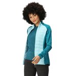 Doudoune intermédiaire de sport respirante femme Regatta Wmn Clumber Hybrid IV Vert mer Vert pâle Blanc 4