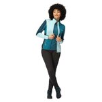 Haut de sport polaire zippé technique et respirant femme Regatta Lindalla VI Vert mer Vert pâle Vert foncé Blanc 3