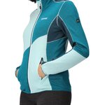 Haut de sport polaire zippé technique et respirant femme Regatta Lindalla VI Vert mer Vert pâle Vert foncé Blanc 5