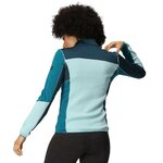Haut de sport polaire zippé technique et respirant femme Regatta Lindalla VI Vert mer Vert pâle Vert foncé Blanc 2
