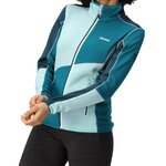 Haut de sport polaire zippé technique et respirant femme Regatta Lindalla VI Vert mer Vert pâle Vert foncé Blanc 6