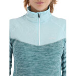 Haut de sport polaire 1-4 zip technique et respirant femme Regatta Womens Hepley Vert mer Vert pâle Blanc 5