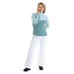 Haut de sport polaire 1-4 zip technique et respirant femme Regatta Womens Hepley Vert mer Vert pâle Blanc