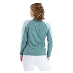 Haut de sport polaire 1-4 zip technique et respirant femme Regatta Womens Hepley Vert mer Vert pâle Blanc 3
