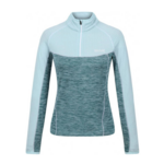 Haut de sport polaire 1-4 zip technique et respirant femme Regatta Womens Hepley Vert mer Vert pâle Blanc 7