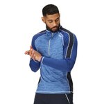 Haut de sport polaire 1-4 zip technique et respirant homme Regatta Hepley Bleu roi Bleu chiné Noir Blanc 3