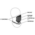 Masque respirant et filtrant unisexe OXSITIS Masquoutdoor Noir Bleu 3