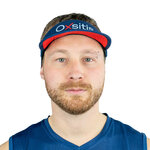 Visière casquette de running unisexe OXSITIS BBR Bleu marine Blanc Rouge 4