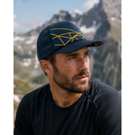 Casquette de sport légère et respirante unisexe OXSITIS Trucker Adventure Bleu marine Jaune orangé 2