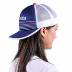 Casquette de sport aérée unisexe OXSITIS Trucker BBR Bleu marine Blanc Rouge 5